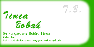 timea bobak business card